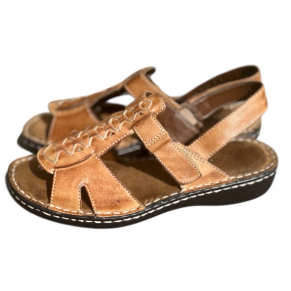 Naturalizer Light  Brown Tan Leather Sandal Size 7 W